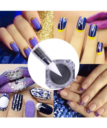 Nail Tool Nail Art Brushes Silicone Dual Head Manicure Carving Pen Rhinestone Beads Picker Tool - Buy Online on GoSupps.com