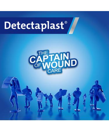 DetectaPlast Waterproof Elastic Pflasters - Blue 50x72mm Detectable First Aid for Gastronomy - 50 Pieces - Buy Online on GoSupps.com