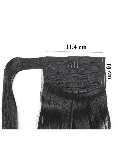 Shop 45cm Black Wavy Ponytail Clip-In Braid Extension - Realistic Hairpiece for Effortless Style - Buy Online on GoSupps.com
