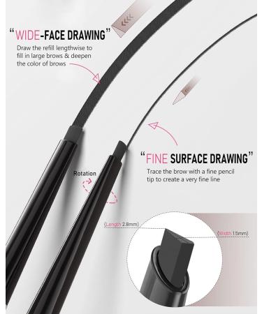Black Eyebrow Pencil Waterproof | #1 Brow Pencil for Women | Long-lasting Eye Makeup - Buy Online on GoSupps.com
