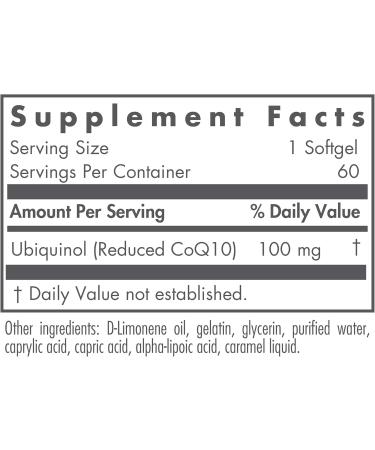 Nutricology CoQH-CF Ubiquinol 100mg - Un-Oxidized CoQ10 Supplement for Cardiovascular & Immune Support | 60 Softgels - Buy Internationally - Buy Online on GoSupps.com