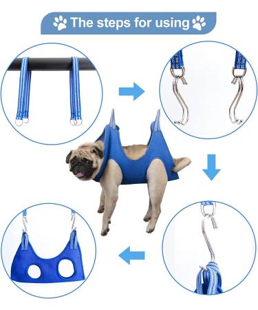 10-in-1 Cat/Dog Grooming Hammock and Sling | Nail Clipping and Restraint Harness for X-Small Pets - Buy Online on GoSupps.com