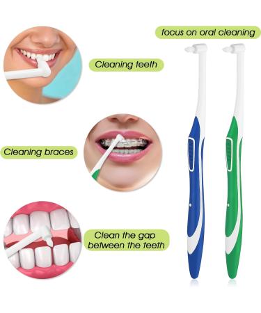 Buy WLLHYF 4 Pcs Tuft Toothbrush Set - Soft End-Tufted Brushes for Interdental Cleaning (2 Blue + 2 Green) - Ideal for Orthodontics & Detail Care - International Shipping Available - Buy Online on GoSupps.com