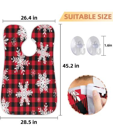 Buy Beard Bib Apron - Non-Stick Waterproof Beard Catcher for Men | Perfect for Shaving & Trimming | Christmas Snowflake Plaid - Buy Online on GoSupps.com