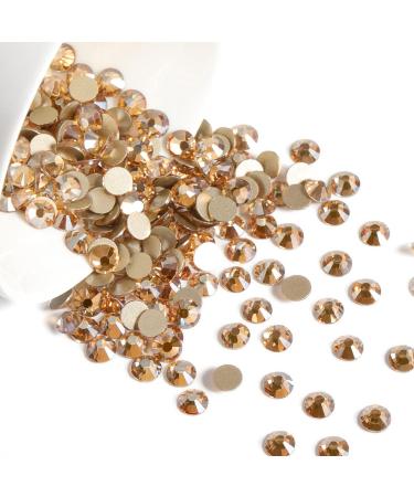 Beadsland 1440 Pcs Golden Champagne SS20 Flat Back Rhinestones - Nail Crystals for Nail Art | High-Quality Craft Supplies - Buy Online on GoSupps.com