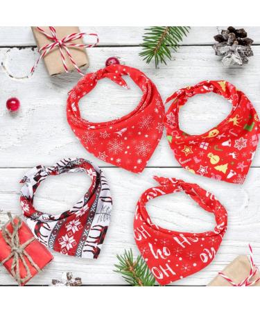 Dog Bandanas 4 Pack Dog Christmas Bandana Classic Buffalo Plaid Pets Scarf Triangle Bibs Neckerchief Set Pet Costume Accessories Decoration for Small Medium Large Dog and Cats 4PC Xmas - Buy Online on GoSupps.com