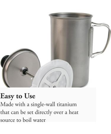 Snow Peak Titanium French Press - Small 24 fl oz - Lightweight & Durable Coffee Maker - Buy Online on GoSupps.com