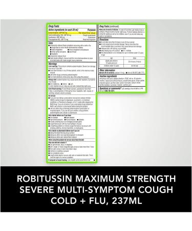 Robitussin Syrup 4 Fl Oz - Day Multi-Symptom Cough Cold + Flu Relief - Pack of 1 - Buy Online on GoSupps.com
