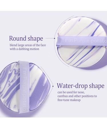 Sponge Powder Puff - Powder Puff Sponge Blender Soft Face Puff with Holder Multi-purpose Beauty Blenders Set for Dry and Wet Use Makeup Puff for Liquid Foundation Bb Cream - Buy Online on GoSupps.com