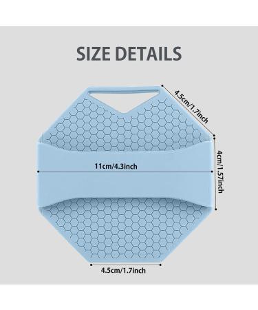 Antimicrobial Silicone Body Scrubber for Sensitive Skin - Eco Friendly Exfoliating Shower Brush (Blue) - Buy Online on GoSupps.com