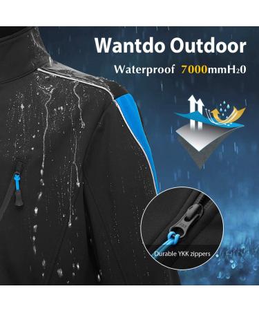 Wantdo Men's Winter Cycling Thermal Jacket - Windproof & Waterproof Fleece Windbreaker - Reflective - Large - Blue - Buy Online on GoSupps.com