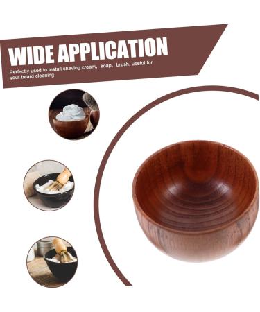Frcolor Wooden Shaving Bowl for Men - Premium Razor Soap Cup | Solid Wood Shaving Accessories - Buy Online on GoSupps.com