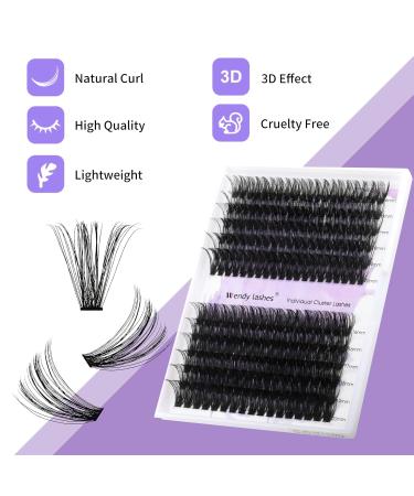 Buy Individual Eyelashes - 240 PCs DIY Cluster Eyelash Curl Mix 16-20mm for Extensions at Home - Buy Online on GoSupps.com
