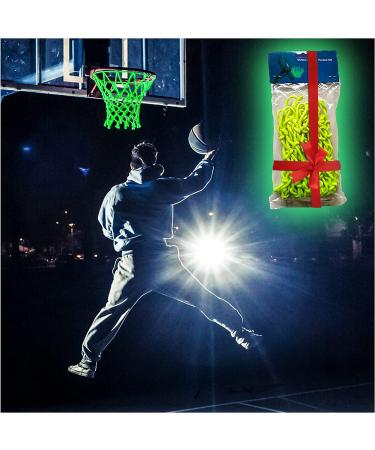 Glow in The Dark Basketball Net - Solar Lighted Glowing Basketball Goal Hoop - Glow Dark Basketball Net, Night-Time Lighted Basketball Hoop Outdoor Net Rim - Basketball Net Replacement