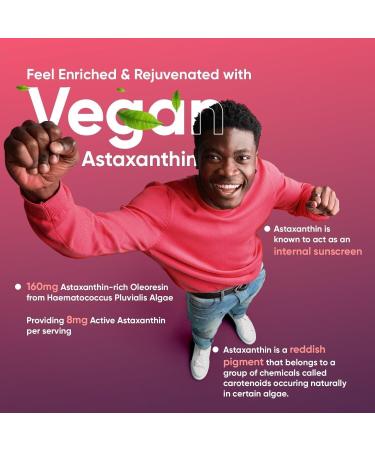 Astaxanthin 8mg (180 Vegan Capsules) High Strength Antioxidant Supplement - Buy Online on GoSupps.com