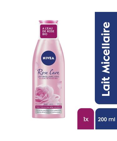 Nivea Rose Care Mizellar Milk 2-in-1 200ml | Organic Face & Lip Cleaner Make-Up Remover & Toner for All Skin Types - International Shipping - Buy Online on GoSupps.com