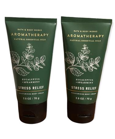 Bath and Body Works 2 Piece Pack Aromatherapy Eucalyptus Spearmint Stress Relief Travel Size ( 2.5 oz / 57 g Each) Body Cream - Buy Online on GoSupps.com