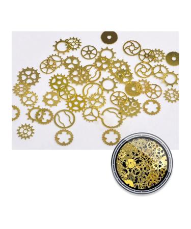 FEIlei Star Moon Nail Charms Metal Rivet Nail Rhinestones for DIY Nail Art Decorations