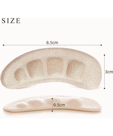 4 Pairs Ball of Foot Cushions | Gel Metatarsal Pads for Women | Non-Slip Forefoot Cushions for High Heels | Pain Relief Reusable Insole Cushions - Beige - Buy Online on GoSupps.com
