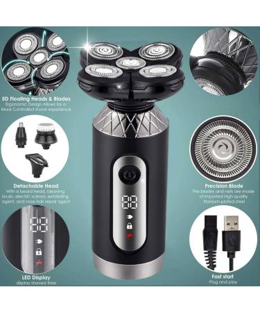 GeRRiT Electric Razor for Men - 4 in 1 Waterproof Rechargeable Shaver & Beard Trimmer | International Shipping - Buy Online on GoSupps.com