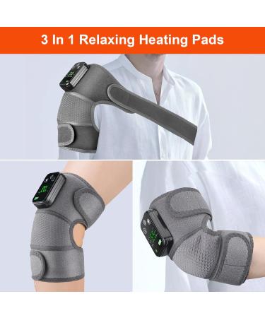 Buy Cordless Heated Knee Brace - 3 Heat & Vibration Modes USB Charging Ideal Warm Gifts for Elderly - Buy Online on GoSupps.com
