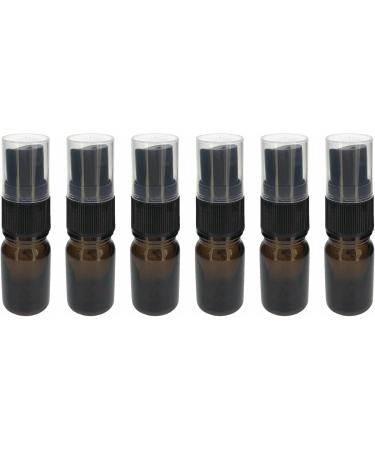 12 5 ML Amber Essential Oil Bottles with Black Fine Mist Spray Cap - Buy Online on GoSupps.com