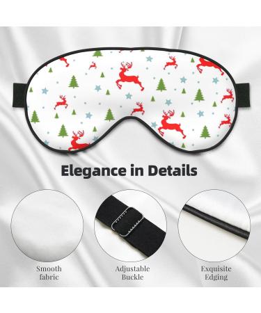 SSIMOO Christmas Holiday Print Ultra-Soft Eye Mask | Light-Blocking for Optimal Comfort & Restful Sleep - International Shipping Available - Buy Online on GoSupps.com