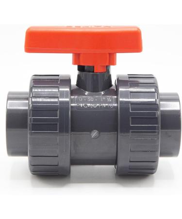 PVC Ball Tap 50mm | 1 1/2 Inch Shut-Off Tap for Adhesive Muffles & Fittings | 2-Way Connector for Pool & Pond Construction | BM_116 50mm - Buy Online on GoSupps.com