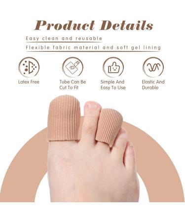 Gel Toe Caps (18 Pack) - Pain Relief for Corns, Blisters, Callus, Ingrown Toenails - Fabric Sleeve Protectors - Large & Medium Sizes - Buy Online on GoSupps.com