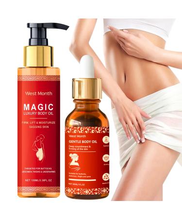 Huile Corps Hydratante Huile Corporelle Hydrate et R duit les Ridules sur les Joues les Bras et les Cuisses Huile de Soin pour Tous les Types de Peau(100 ml + 30 ml)