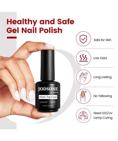 JODSONE 15ML Matte Top Coat - No Wipe No Dip Nail Polish | Long Lasting Scrub Finish | Perfect Gift for Women - Buy Online on GoSupps.com
