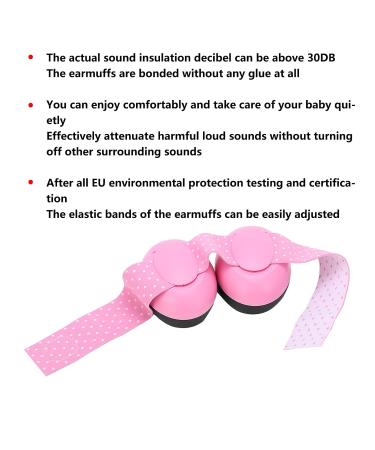 Comfortable Baby Hearing Protectors - Prevent Hearing Damage & Improve Sleep | Adjustable Pink Headband - Buy Online on GoSupps.com