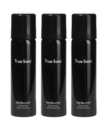 True Sons Hair Dye for Men With Instant Dye Booster Applicator for Grey Hair Color - Complete Hair Dye Kit for Natural Look - Mustache and Beard Hair Dye (1.75 oz) 4-6 Applications per Bottle (3 Bottles  Light Brown) 1.7...