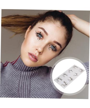 Mikinona 8 Pairs Halloween Eyeliner Stickers Eyeliner Eyeshadow Makeup Sticker Fashion Stickers Black Pvc - Buy Online on GoSupps.com