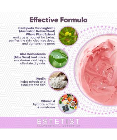 Buy ESTETIST Purifying Pink Face Mask - Australian Pink Clay Blackhead Remover & Pore Cleanser for Even Skin Tone & Acne Treatment | Natural Detox & Exfoliating - Buy Online on GoSupps.com