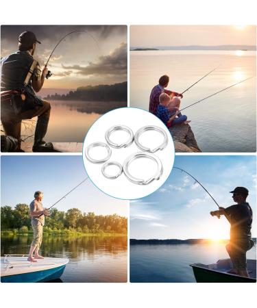 250 Pcs Stainless Steel Fishing Gap Rings - Double Snap Ring Bait Holders for Hooks (5/6/7/8/9mm) - Premium Fishing Accessories - Buy Online on GoSupps.com
