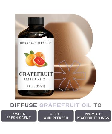 Brooklyn Botany Grapefruit & Eucalyptus Essential Oils 4 Fl Oz (Pack of 2) 100% Pure & Natural Refreshing & Invigorating Aromatherapy Blend - Buy Online on GoSupps.com