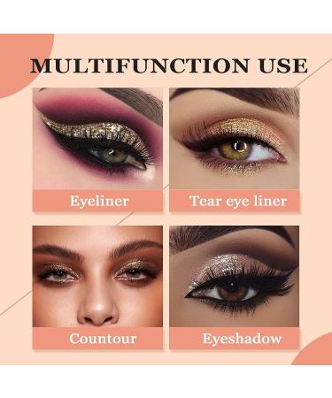 Rechoo 8 Colors Glitter Liquid Eye Liner Set - Waterproof, Long Lasting Shiny Eye Liners Pencil - 8 Glitter Colors - Buy Online on GoSupps.com