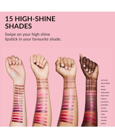 Avon Avon Hydramatic Shine Lipstick 3.6 g | Hydramatic Intense Color | SPF 20 | Fuller Smoother Lipstick | Cruelty-Free | Hydra Shine Peach - Buy Online on GoSupps.com