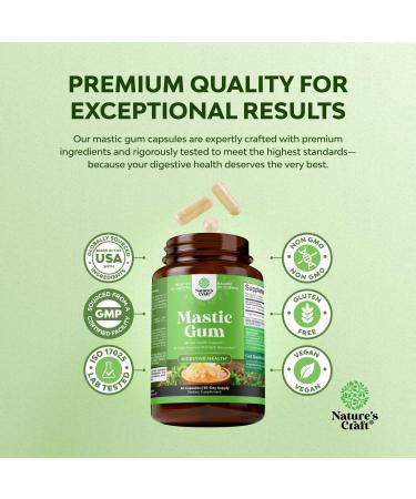 High Strength Mastic Gum Capsules - Herbal Digestion Supplement Providing Upset Stomach Relief for Adults - Vegan Non-GMO Gluten Free & Made in US GMP Facility - Gentle & Soothing (30 Servings) 60 Count (Pack of 1) - Buy Online on GoSupps.com