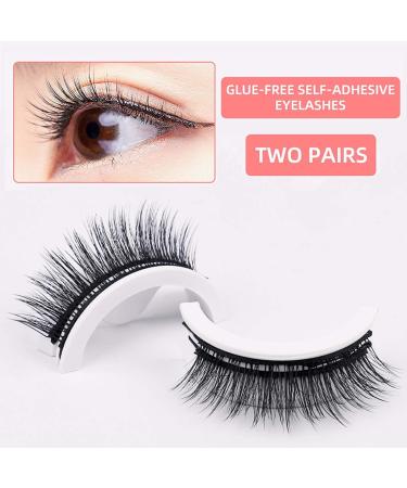 2 Pairs Self Adhesive Eyelashes Reusable Eyelashes Fake Eyelashes without Glue for Women and Girls (W03-2 Paired) - Buy Online on GoSupps.com