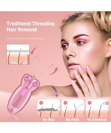 Electric Facial Threading Hair Remover for Women - Automatic Epilator for Fine Hair on Face, Chin, Upper Lip, Arms - Buy Online on GoSupps.com