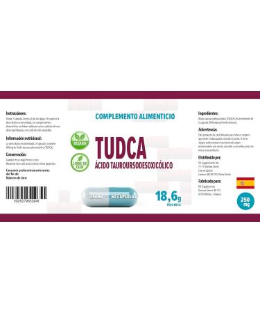  Hepatica TUDCA Liver Support Detoxification 60 Vegan Capsules 250mg High Strength Supplement - Buy Online on GoSupps.com