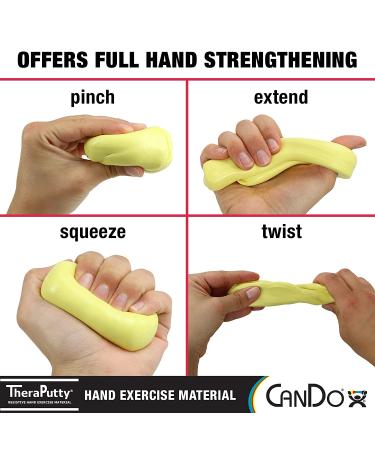 CanDo Theraputty Plus 1lb Yellow X-Soft for Hand Exercise Rehabilitation - Physical & Occupational Therapy Strengthener - Buy Online on GoSupps.com