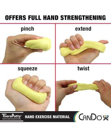 Buy CanDo TheraPutty - Yellow Therapy Putty 113g for Rehabilitation & Strengthening - International Shipping Available - Buy Online on GoSupps.com