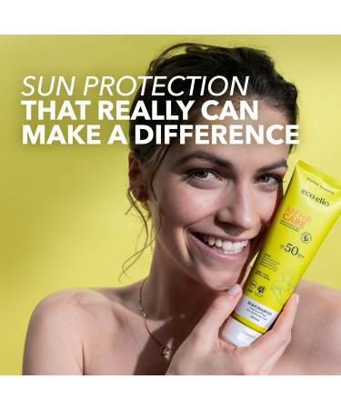 Eco Elio SPF 50 Sustainable Sun Cream 150ml 'Extra Care' - Face & Body Sunscreen, Fragrance-Free, No Octocrylene or Microplastics - Buy Online on GoSupps.com