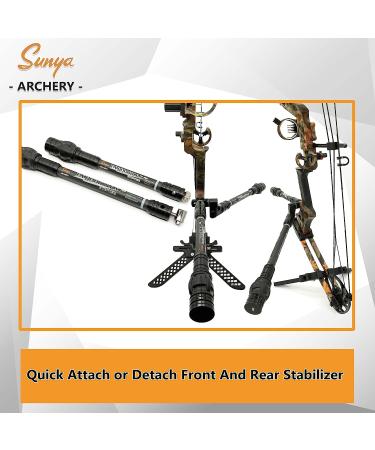 SUNYA Archery Bow Stabilizer | Carbon Fiber Body | Flexible Core | Damping System | Weights Kit | Expedition Series QD Mount Kit - Buy Online on GoSupps.com