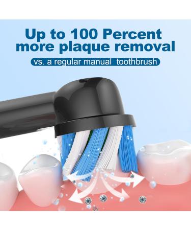 Replacement Toothbrush Heads for Braun Oral B Pro 1000/7000/9600/5000 & Genius X | 8 Pcs Accurate Cleaning Brush Heads (Black - Buy Online on GoSupps.com