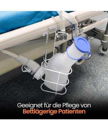 Men's 1L Urine Bottle - Durable Translucent Plastic Easy-to-Read Measurement Portable & Leak-Resistant | Perfect for Travel & On-the-Go Use - Buy Online on GoSupps.com