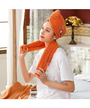 Buy Microfiber Hair Towel Wrap - Super Absorbent Fast Drying Turban with Loop & Button Closure in Blue | Best International Shipping - Buy Online on GoSupps.com